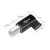 Usb C Female To Midi 90 Degree Adapter, 2Pack Right And Left Female Usb C To M