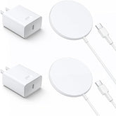 Magnetic Wireless Charger For Iphone 16 15 Wireless Charger With 20W Pd Usb C Charger, 2 Pack Compatible With Magsafe Charger For Iphone 16/16 Pro/16 Pro Max/15/15Pro/15Promax/Airpods3