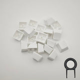 Oem Profile White Blank Keycaps Pbt Material 1U R4 Keycap For Mx Switches Mechanical Keyboard (White, 20Pcs)