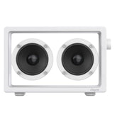 Cassette Portable Bluetooth Speaker, 16W Minimalist Speakers Bluetooth Wireless Loud, Hd Powerful Sound And Wide Compatibility V5.3 For Indoor Outdoor - White