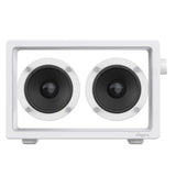 Cassette Portable Bluetooth Speaker, 16W Minimalist Speakers Bluetooth Wireless Loud, Hd Powerful Sound And Wide Compatibility V5.3 For Indoor Outdoor - White