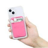 3-Pack Adhesive Phone Wallet Stick-On Card Holder for All Smartphones Black Grey Pink