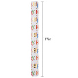 Colorful Happy Birthday Wrapping Paper – 17"x32.8' with Foil & Candles Design