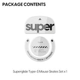 Superglide Glass Mouse Skates - Super Smooth Glide, Polished Round Edge, Super Fast Gaming Mouse Feet With Durable Sole For Logitech G Pro X Superlight1 (Type-S, White)
