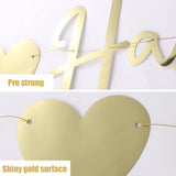 Pre-Strung Happily Ever After Gold Banner Bridal Shower Wedding Decor