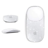 Cover Compatible With Apple Magic Mouse 1&2, Ultra Thin Transparent Plastic Hard Case For Magic Mouse, 3-Layer Drop-Resistant And Dust Proof Protective Skin With Glitter Pattern Design
