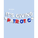 It'S Giving Patriotic Banner | 5 Ft. | 4Th Of July Garland, Usa Decorations, America Party Backdrop, Cowboy Photo Booth Supplies