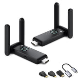 Wireless HDMI Transmitter and Receiver 4k, Plug and Play Portable Extender, HDMI Wireless Supports 2.4/5GHz, Used for Streaming Video, Audio, Files