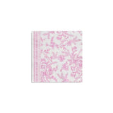 Pink Toile Dinner Napkins | Cute Napkins In Bright Pink And White Toile, Set Of 25, Perfect For Bridal, Baby, Garden, Or Birthday Party | Disposable | 6.5 Inches