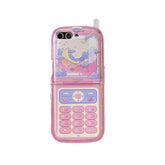 Compatible With Samsung Galaxy Z Flip 7 Case, Pc Shell Funny Mobile Phone Design Cute Anime Shockproof Protective Cover For Zflip 7 For Woman Pink