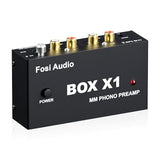 Box X1 Phono Preamp for MM Turntable Mini Stereo Audio Hi-Fi Phonograph/Record Player Preamplifier with 3.5MM Headphone and RCA Output with DC 12V