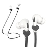 Magnetic Anti-Lost Straps For Airpods, 2 Pcs Soft Silicone Sports Lanyard Compatible With Airpods 4 And Pro,Pro2, Airpods 1/2, Bose Jbl Beats.(Black)