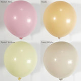 125Pcs Pastel Pink, Light Yellow, Nude And Sand White Balloon Arch Garland Kit - Macaron Balloons For Birthday, Bear Theme Party Decorations