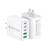 2Pack Usb C Fast Charger Block,50W 5-Port Usb C Wall Charger Brick,2 Usb A & 3 Usb C Pd3.0 Power Adapter Multiport Type C Charging Plug For Iphone 16/15/14/13,Pad Mini/Pro,Airpods 4,Galaxys23(White)