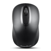 Perixx PERIMICE-722B Wireless Optical Mouse - 3.82x2.28 Inches Portable Design - Silent Clicks with Cable Straps - Black