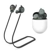 Anti-Lost Strap For Google Pixel Buds A-Series Earbuds, Sports Soft Silicone Lanyard Accessories Compatible With Google Pixel Buds A-Series Wireless Earbuds Neck Rope Cord (Black)