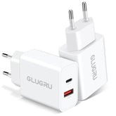 European Travel Plug Adapter, 2-Pack 20W Dual Port Usb C Wall Charger Type C Fast Charging Block International Power Adapter Us To Europe Eu For Iphone 16 15 14 13 12 11 Pro Max, Ipad, Samsung