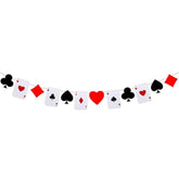 Poker Theme Party Decorations 10 Ft Pre-Strung Poker Birthday Banner Hanging Dice Garland For Game Night Bachelorette Theme Party Favors Graduation Supplies(Classic Style)