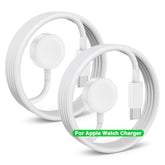 2 Pack 2025 Upgraded Apple Watch Charger Usb C Cable Magnetic Iwatch Charger Fast Charging Cord 3Ft For Apple Watch Ultra 2/Ultra/Se/Se (2Nd Gen)/Series 10/Series 9/Series 8/7/6/5/4/3-White