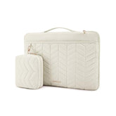 BAGSMART 15-16 inch Laptop Case with Handle, Puffy Padded Laptop Bag Sleeve for Women, Portable MacBook Air/Pro Case Compatible with Dell, HP, Lenovo, ASUS, Acer, Huawei Computer, Beige