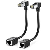 2Pack Cat6 Extension Cable 90 Degree,Cat6 Ethernet Extender Right Angle Upward