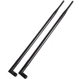1.3Ft 2X 10Dbi Wifi Bluetooth Antenna Dual Band Omni Directional Antenna 2.4Ghz/5Ghz Rp-Sma Male Long Range For Wireless Wi-Fi Router Network Devices Pc Camera Wifi 6 Adapter Desktop Pc Usb Adapter