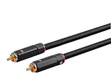 Digital Coaxial Audio/Video RCA Subwoofer Cable - CL2 Rated, RG-6/U, 75-ohm, 6 Feet, Black - Onix Series