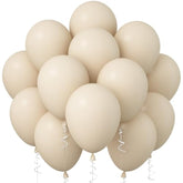 Cream & Beige Latex Balloons: 12 Inch Boho Party Decor - 30 Pcs