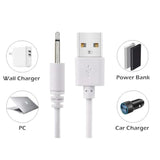 2Pack Charger Cable Compatible With Shibari Mini Halo Vibrator Replacement Dc 2.5Mm Charging Cable Cord Accessory For Shibari Mini Halo Vibrator, White-2.2Ft