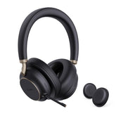 BH76 Plus UC Wireless Headset for Work, Bluetooth Headsets with Microphone Active Noise Cancelling, Retractable Mic Arm, ANC Business Headsets for