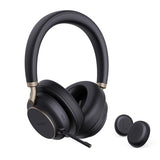BH76 Plus UC Wireless Headset for Work, Bluetooth Headsets with Microphone Active Noise Cancelling, Retractable Mic Arm, ANC Business Headsets for