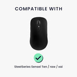 Mouse Grip Tape Compatible With Steelseries Sensei Ten/Raw/Xai Grip Tape - Non-Slip Faux Leather - Black
