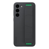 SAMSUNG Galaxy S23 Silicone Grip Phone Case, Protective Cover w/Silky Smooth Texture, Detachable Strap, US Version, EF-GS911TBEGUS, Black