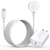 Fast Charger For Apple Watch Charger, Usb C 20W Iphone Watch Charger Plug Adapter & Long 6.6Ft Iwatch Portable Wireless Fast Charging Cable Cord Compatible With Apple Watch Series 9/8/7/Se/6/5/4/3/2/1