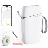 Bluetooth Label Maker Machine With Tape, Portable Mini Label Printer Wireless Thermal Handheld Sticker Makers Mini Label Makers With Multiple Templates For Organizing Office Home School(White)