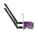 Pcie X1 To M.2(A+E Key) Wifi Bluetooth Wireless Module Adapter Card With Dual-Band 2.4&5G 2X5Dbi Antenna