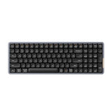 Flow Low Profile Mechanical Keyboard, 100 Keys Rechargeable Wireless Keyboards With Bluetooth And Wired Connection For Windows, Mac Os/Black Phantom Tactile Switches