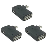 3 Pack Otg Cable Adapter For Fire Tv Stick 4K Max/Cube/Lite,Powered Micro Usb To Usb Otg Adapter Compatible Android Smartphones,Tablets,Host Devices Etc