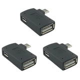 3 Pack Otg Cable Adapter For Fire Tv Stick 4K Max/Cube/Lite,Powered Micro Usb To Usb Otg Adapter Compatible Android Smartphones,Tablets,Host Devices Etc