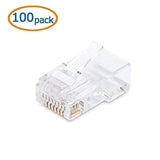 Cable Matters 100-Pack RJ45 Modular Plugs for Solid or Stranded UTP Cable, RJ4