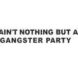 Glitter Ain'T Nothing But A Gangster Party Banner 90'S Hip Hop Disco Decor Black