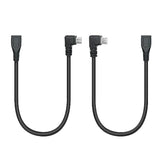 Short Micro Usb Extension Cable 25Cm/9Inch,Left & Right Angle 90 Degree Micro