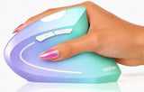2.4G Ergonomic Mouse Vertical Wireless - 4800 Dpi Optical Carpal Tunnel Mice Right Hand, 4800 Dpi Adjustable, Quiet Clicks, 6 Buttons For Laptop, Desktop, Pc, Computer - Green Purple