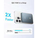 0.5‘’ Magsafe Portable Charger Qi2 Certified 15W Magnetic Battery Pack, 10000Mah Power Bank Slim 20W Usb C Fast Charging Powerbank For Iphone 17 Pro Max/Air/16/15/14/13/12 Series Only,Grey