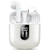 Wireless Earbuds 2024 Bluetooth 5.3 Headphones With Hd Mic Hifi Stereo Sound, Wireless Earphones With Dual Led Display Touch Control, Ipx7 Waterproof 30H Playtime Mini Ear Buds For Ios Android, White