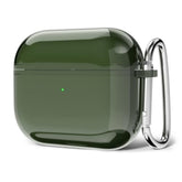 For Airpods 4 Case Clear Hard Plastic, Transparent Simple Cute Airpods 4Th Generation Case With Keychain, Girly Y2K Aesthetic Trendy Airpods Cover Accessories For Women Girl, Green