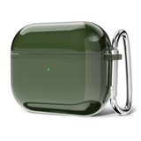 For Airpods 4 Case Clear Hard Plastic, Transparent Simple Cute Airpods 4Th Generation Case With Keychain, Girly Y2K Aesthetic Trendy Airpods Cover Accessories For Women Girl, Green