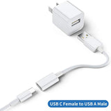 Usb C Female To Usb Male Adapter (3-Pack),Type C To Usb A Charger Cable Adapter,Compatible With Iphone 16 15 Pro 13 12 Plus Max,Ipad,Samsung Galaxy Note 10 S23 S22 S21 Plus,Google Pixel(White)