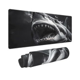 Scary Shark Mouse Pad, Large 31.5 X 11.8 In Rubber Base Keyboard Mouse Mat Desk Pad