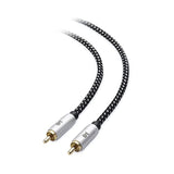 Cable Matters Braided 2-Pack Shielded Subwoofer Cable - 6ft / 1.8m, RCA Cord, Digital Coaxial Audio Cable for LFE Subwoofer, Home Theater Systems, and More